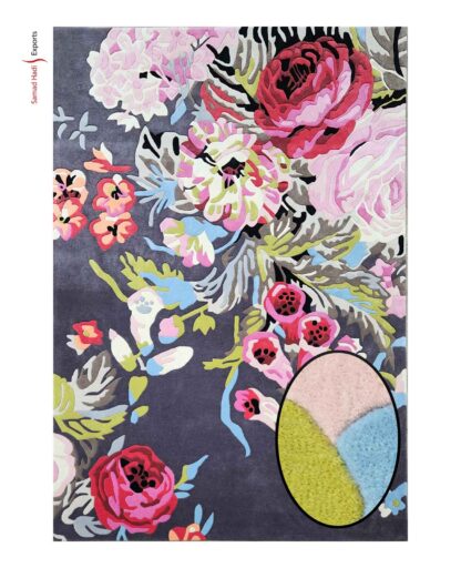 Hand Tufted Rug Floral