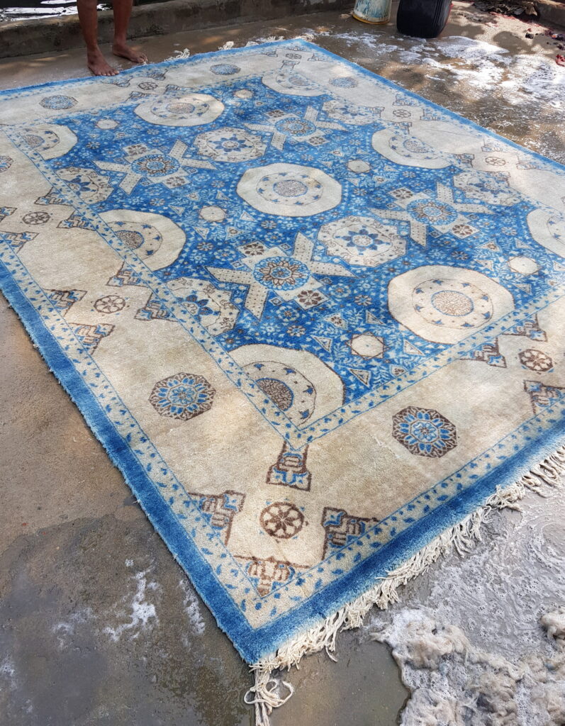 Washing of a Hand Knotted Rug